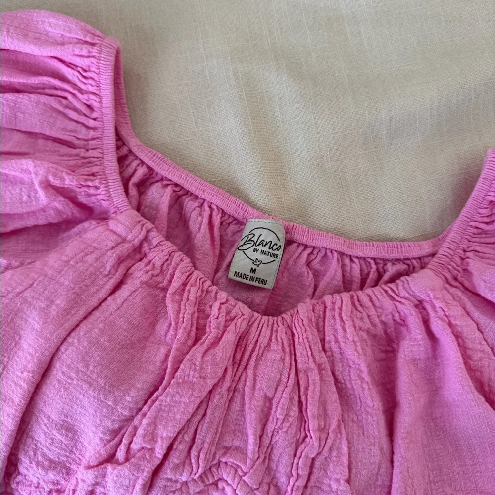Pink Ruffle Sleeve Top - Picture 2 of 3